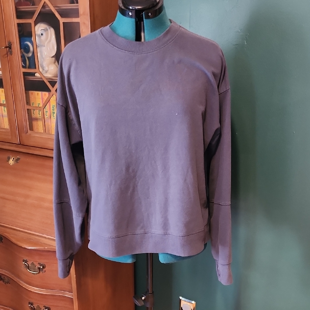 Used All in Motion Athleisure Sweater with Thumbholes - Blue (Large)